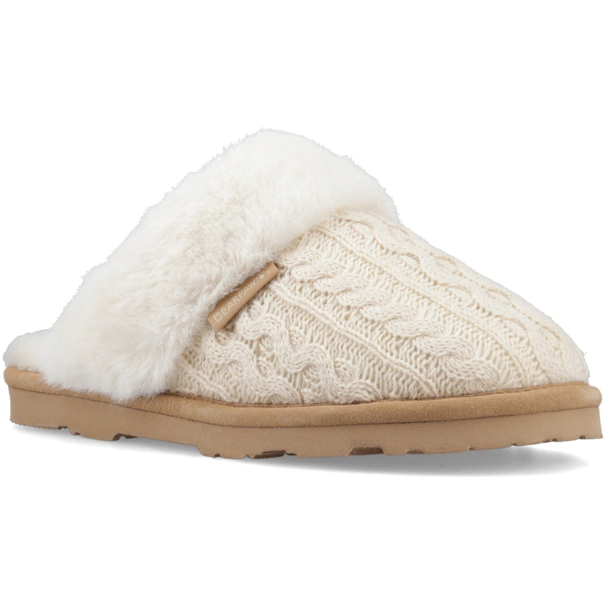 Bearpaw Womens RUMIE CABLE KNIT CREAM