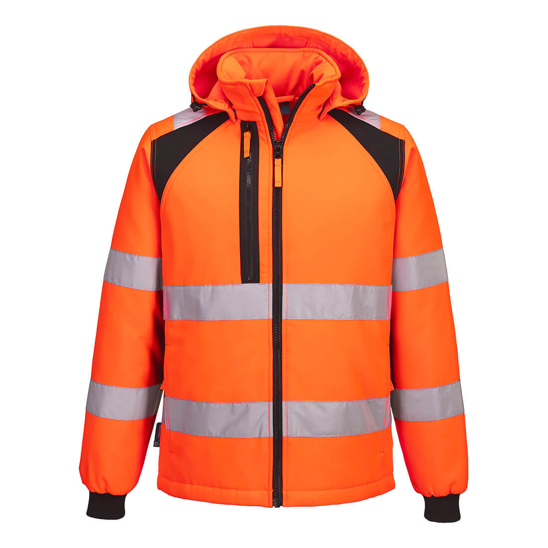 Portwest WX2 Eco Hi-Vis Padded Softshell (2L) Orange/Black