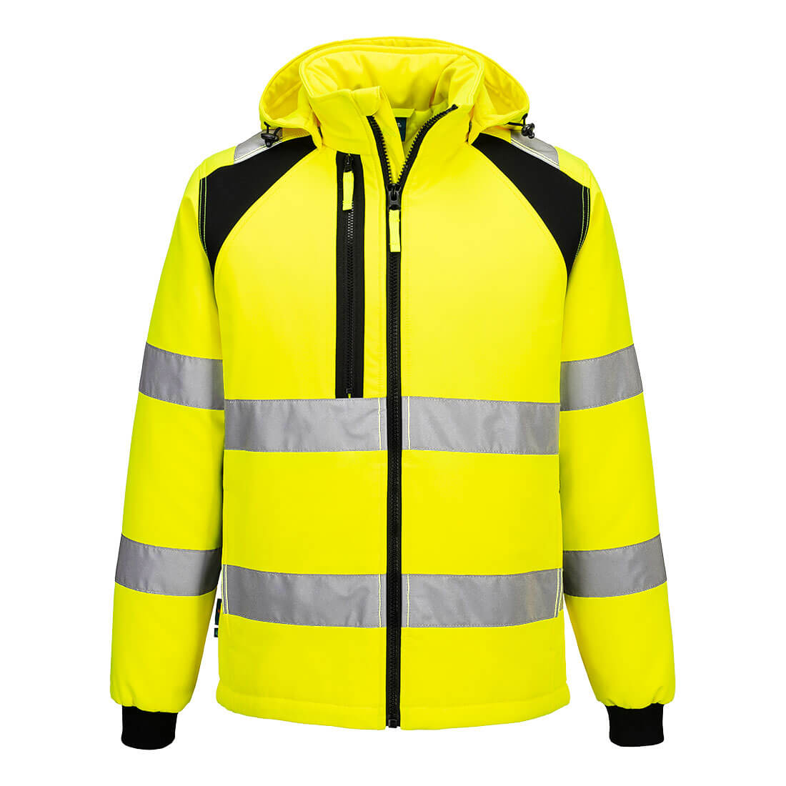 Portwest WX2 Eco Hi-Vis Padded Softshell (2L) Yellow/Black