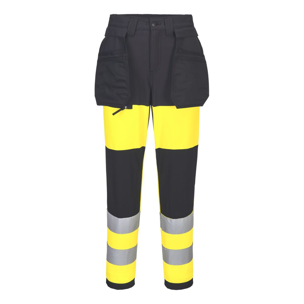 Portwest WX2 Eco Hi-Vis Women's Class 1 Stretch Trouser Yellow/Black
