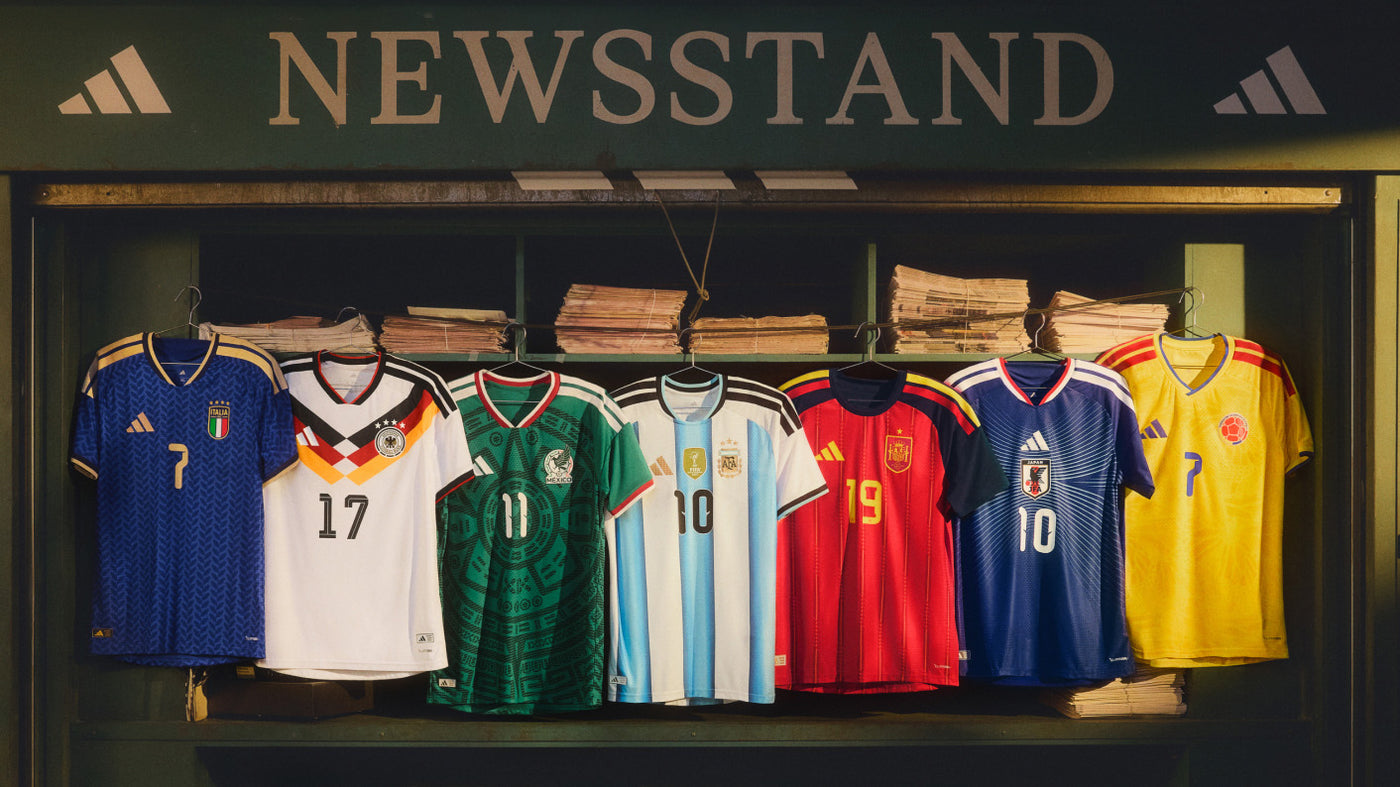 An image of the hotest International Home 2026 Jerseys featuring Argentina, Germany, Italy, Spain & Belgium & more