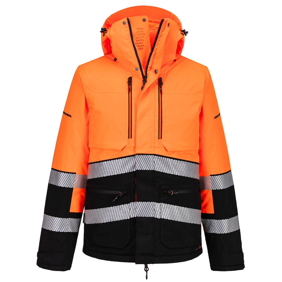 Portwest EV4 Hi-Vis Winter Jacket Orange/Black