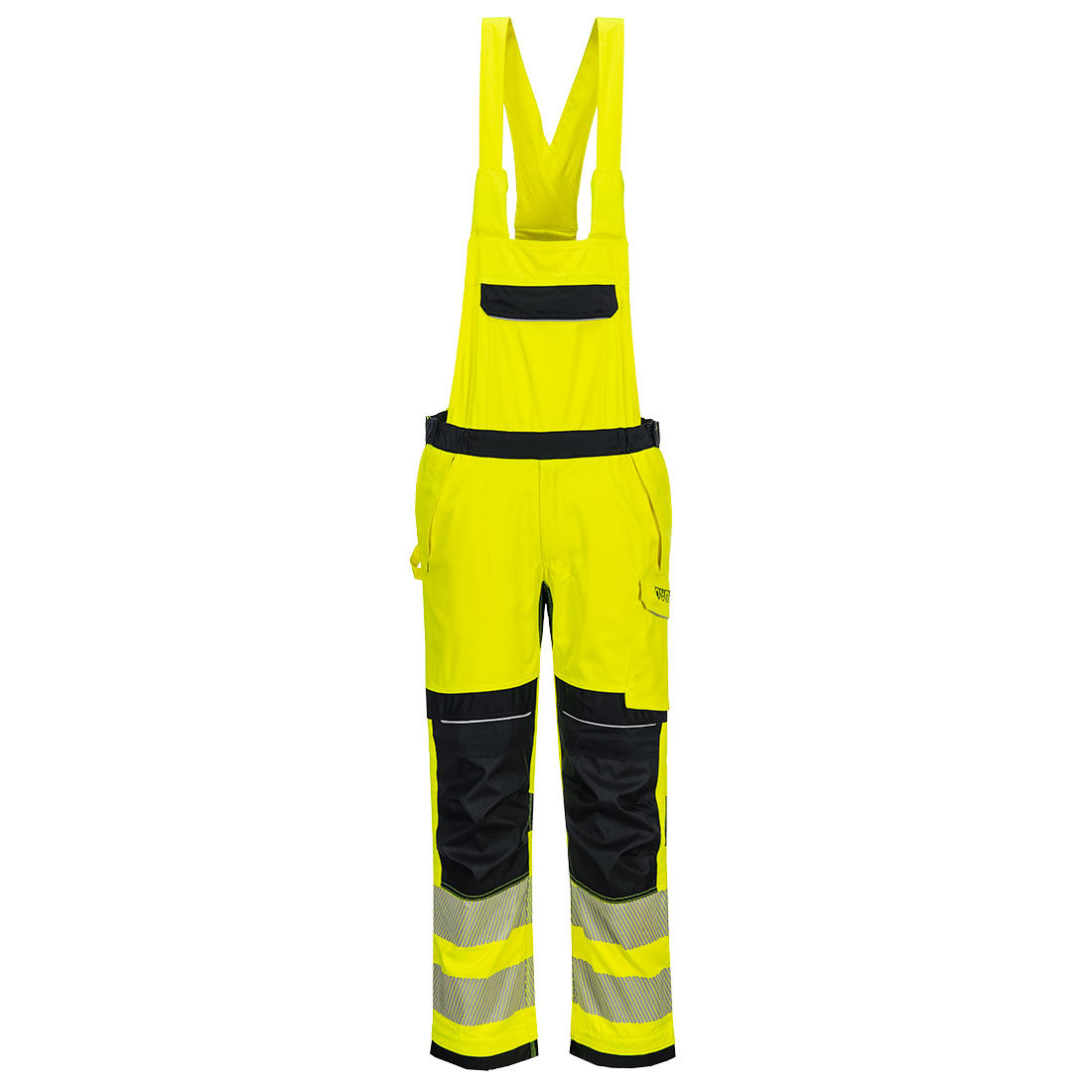 Portwest PW3 Modaflame Work Hi-Vis Multi-Norm FR Bib and Brace Yellow/Navy