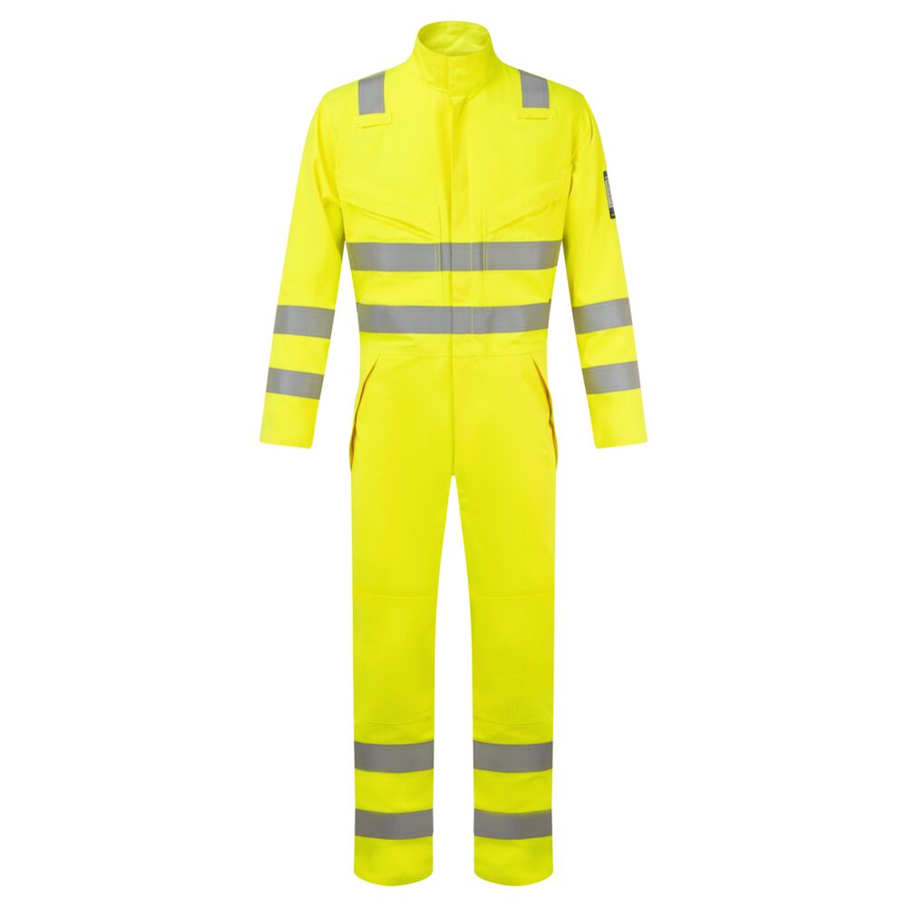 Portwest Modaflame Work Hi-Vis Multi-Norm FR Coverall Yellow