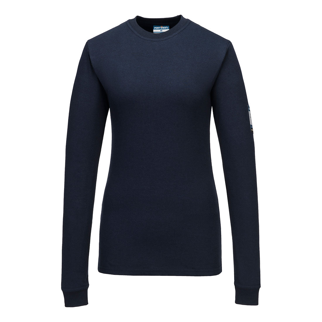 Portwest Modaflame Knit FR Women's Long Sleeve T-Shirt Navy