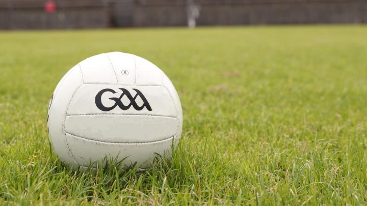 An O'Neills GAA ball on grass