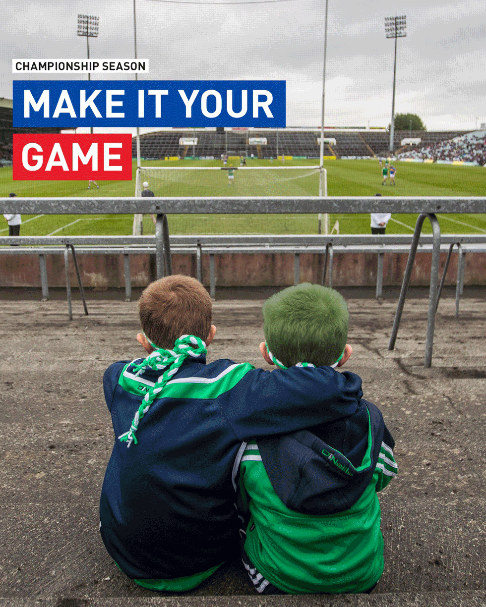 Young GAA fans watching a local game