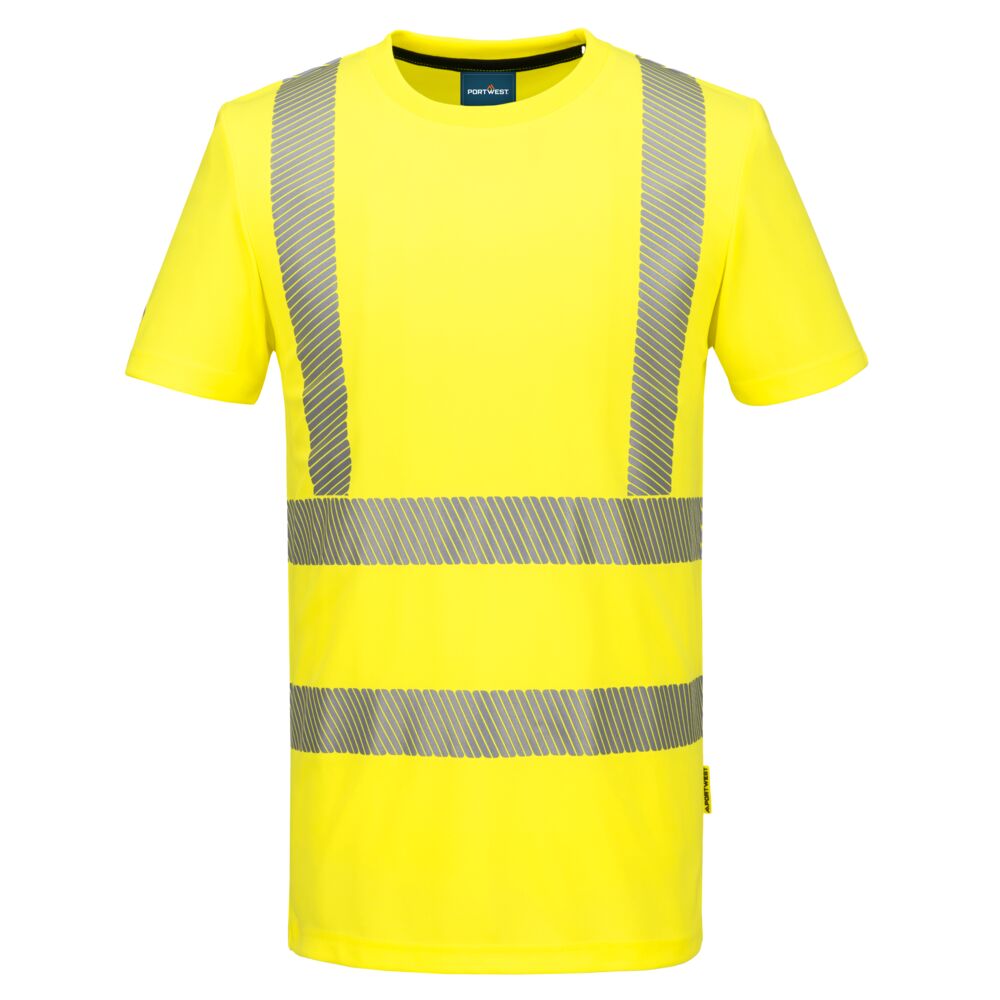 Portwest KX3 Hi-Vis Sports T-Shirt S/S Yellow