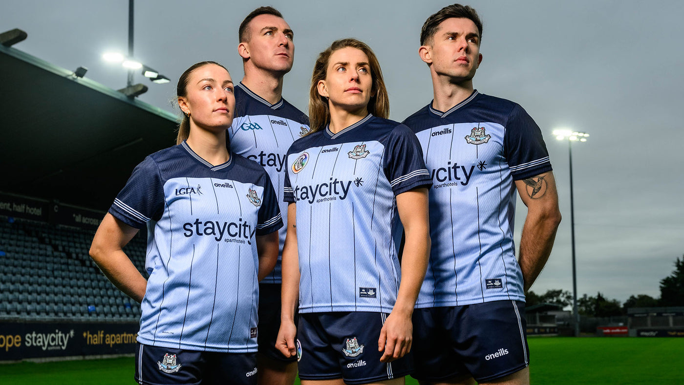 An image of players wearing the new Dublin GAA Home 2025/26 Jersey