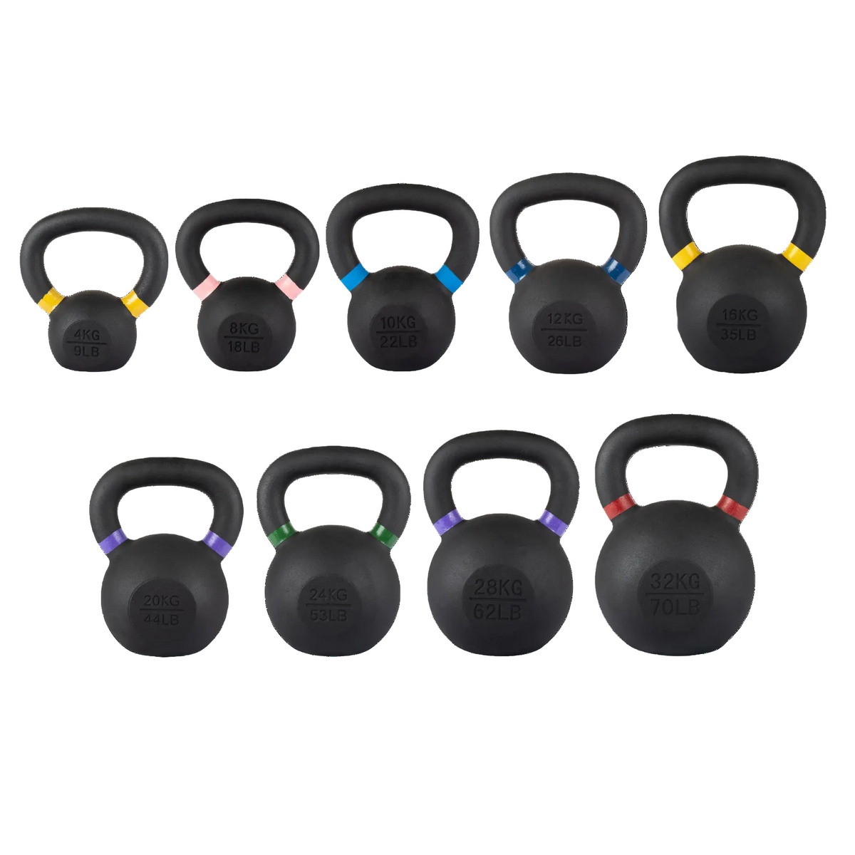 Rival Cast Iron Kettlebell Full Set