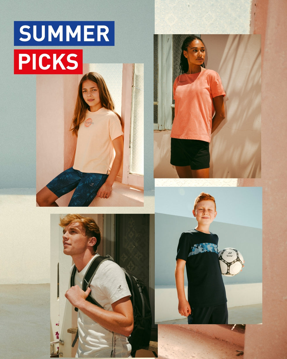 A group of individuals wearing some of their favorite Summer Picks from Intersport Elverys.
