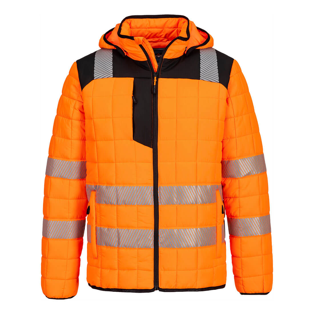 Portwest PW3 Hi-Vis Square Baffle Jacket Orange/Black