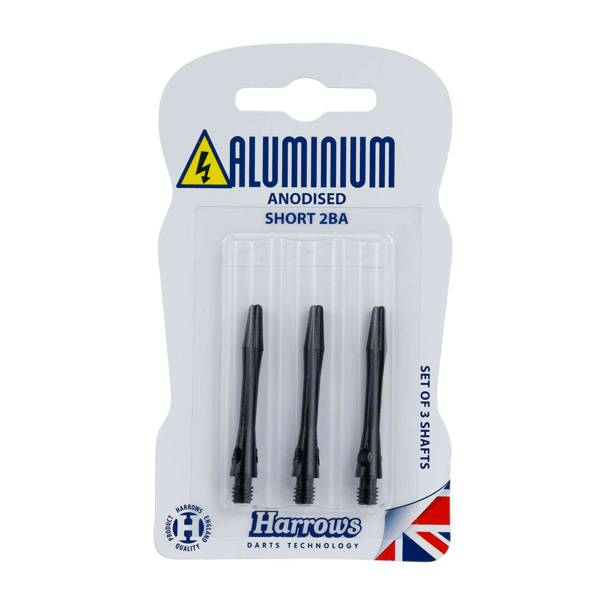 Harrows Anodised Small 2BA Shaft Blk