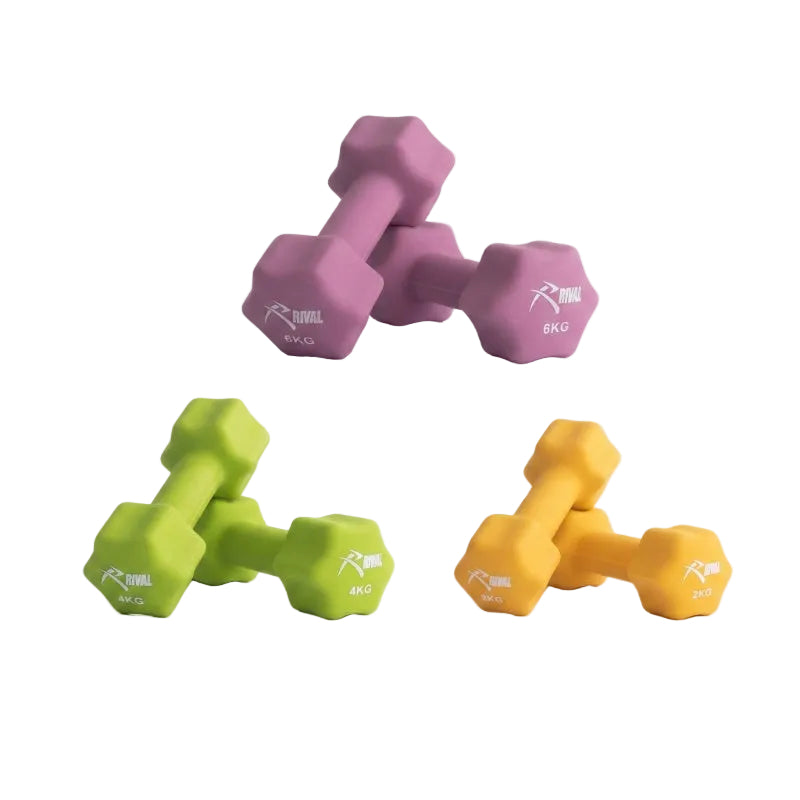 Rival Neoprene Dumbbells Studio Pack - 2kg, 4kg, 6kg