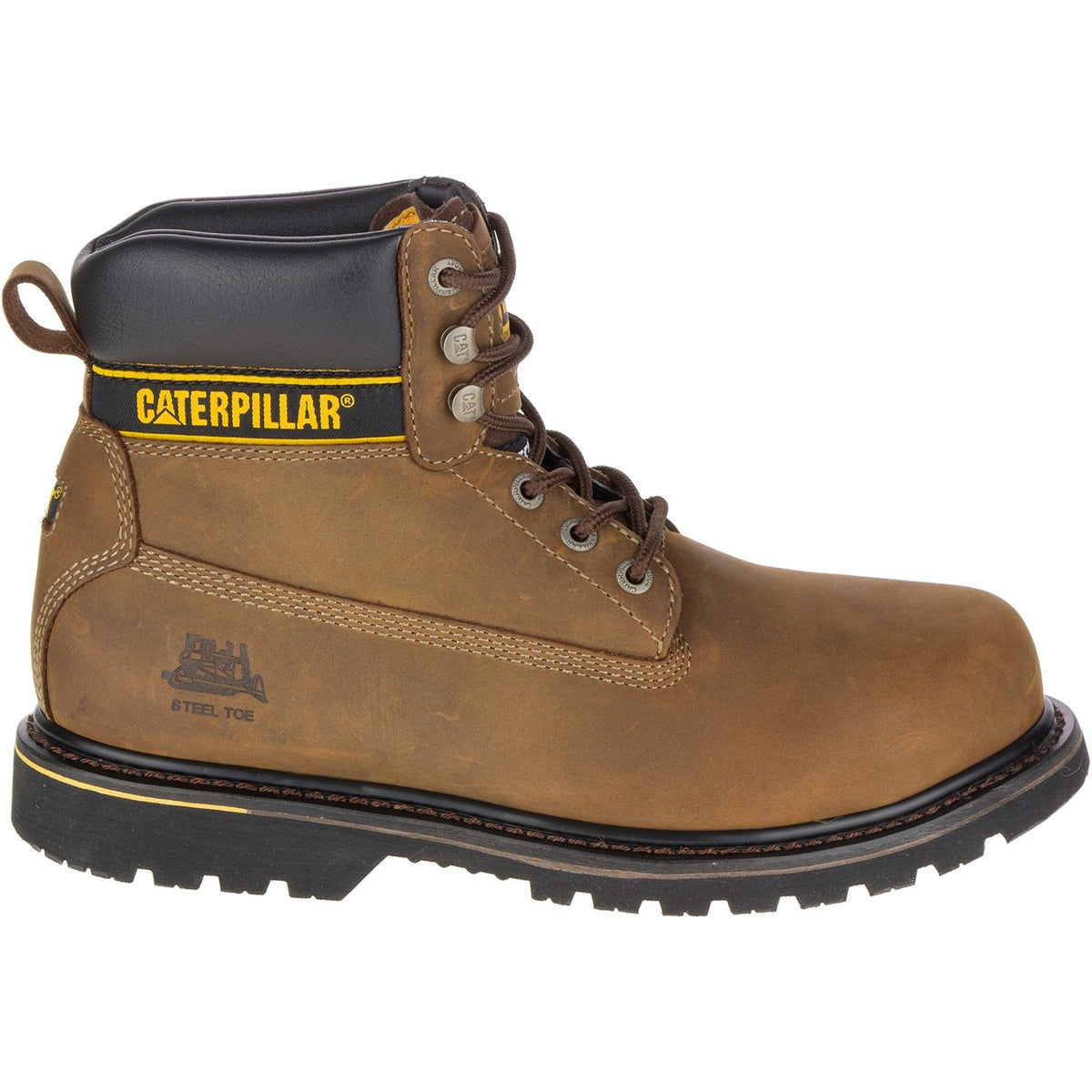 Caterpillar Mens Holton Safety Boot Brown