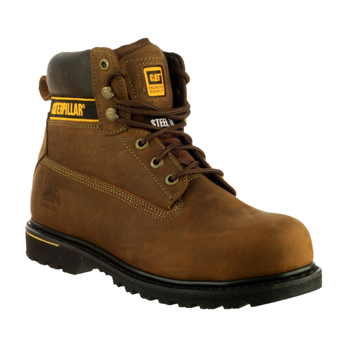 Caterpillar Mens Holton Safety Boot Brown