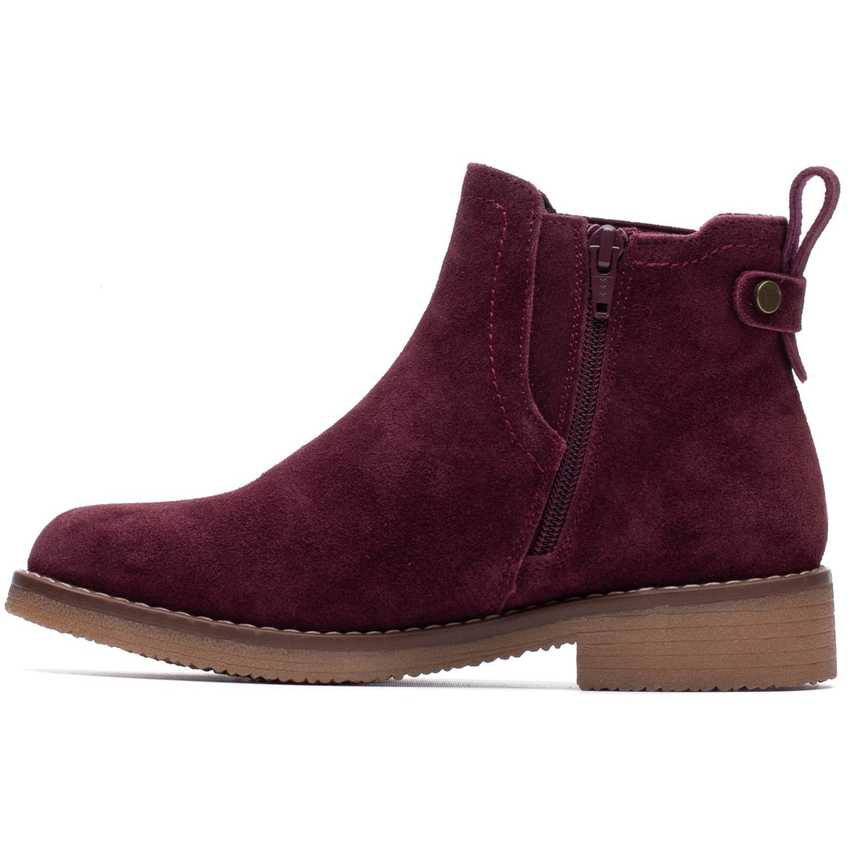 Hush Puppies Womens Maddy Ladies Ankle Boots Plum