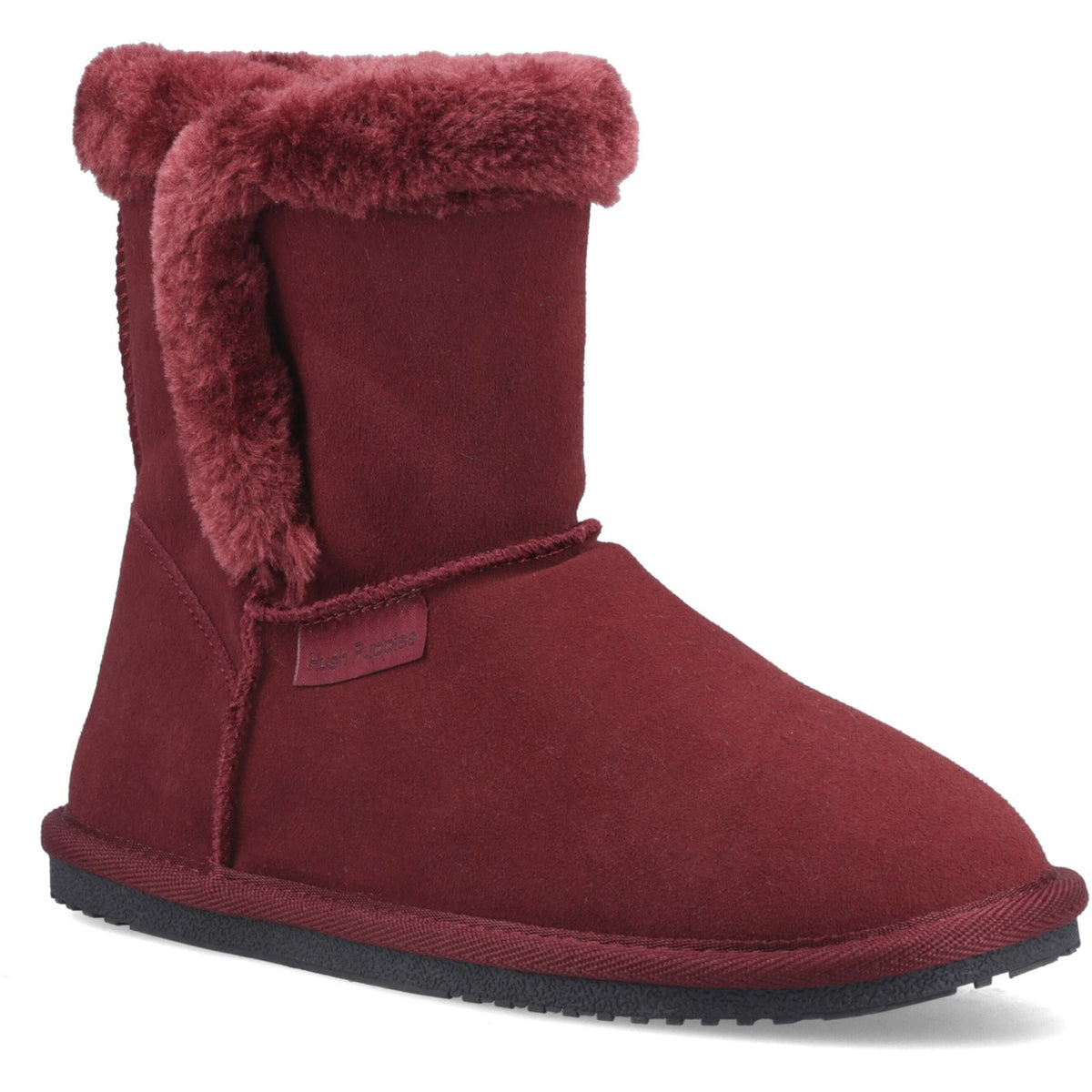 Hush Puppies Womens Ashleigh Slipper Bootie Bordeaux