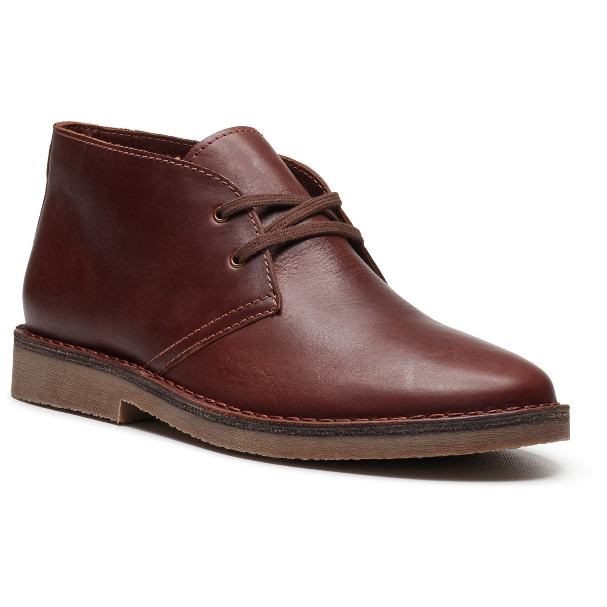 Hush Puppies Mens Samuel Leather Chukka Boot Brown