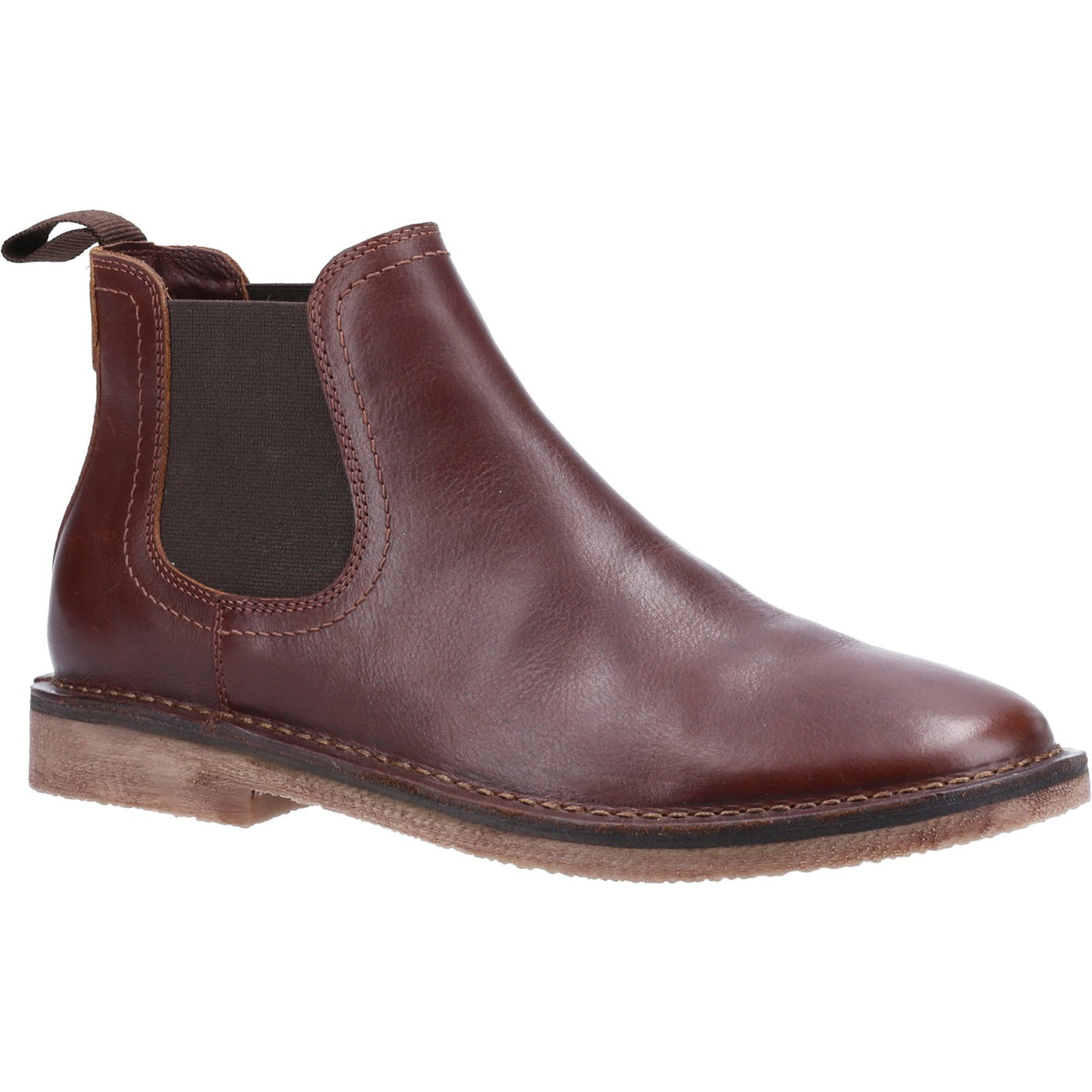 Hush Puppies Mens Shaun Leather Chelsea Boot Brown