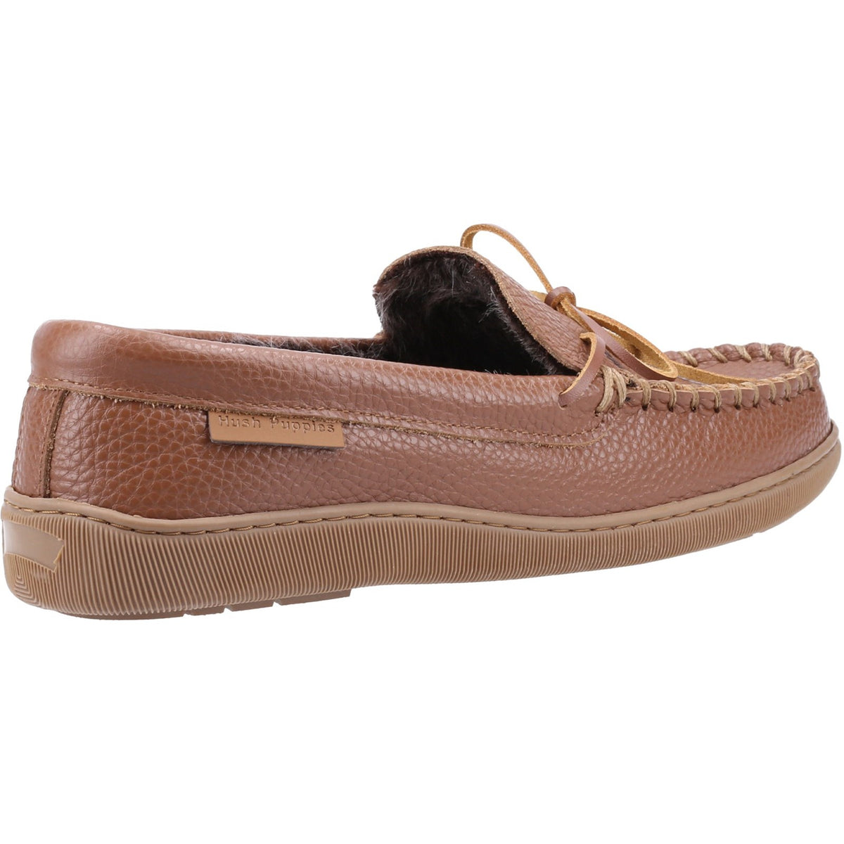 Hush Puppies Mens Ace Leather Slipper Tan