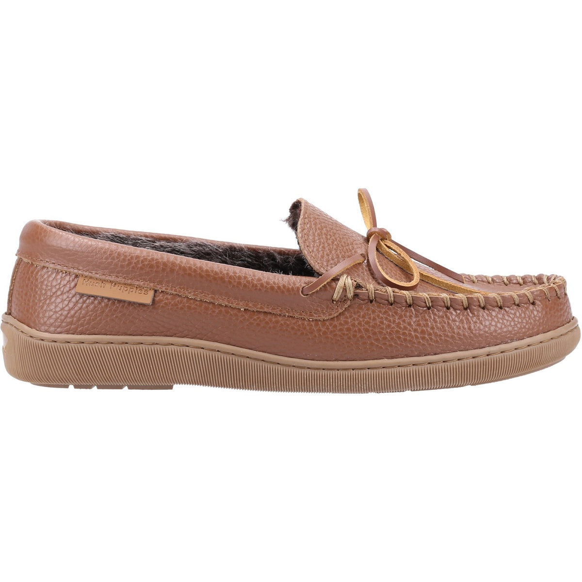Hush Puppies Mens Ace Leather Slipper Tan