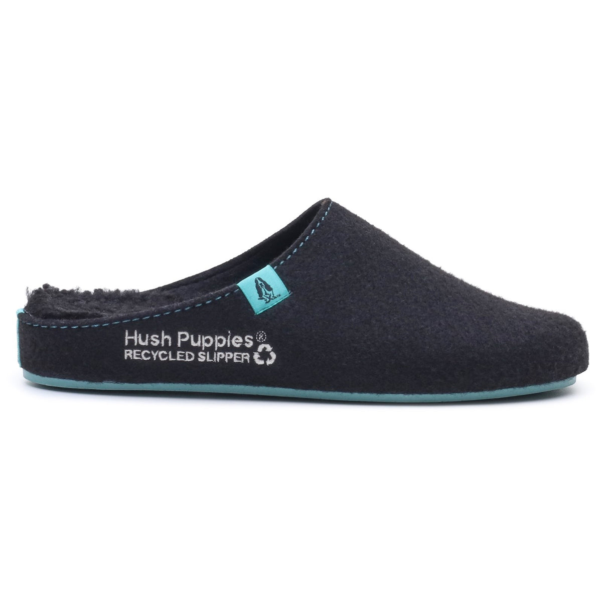 Hush Puppies Mens The Good Slipper Black Turquoise