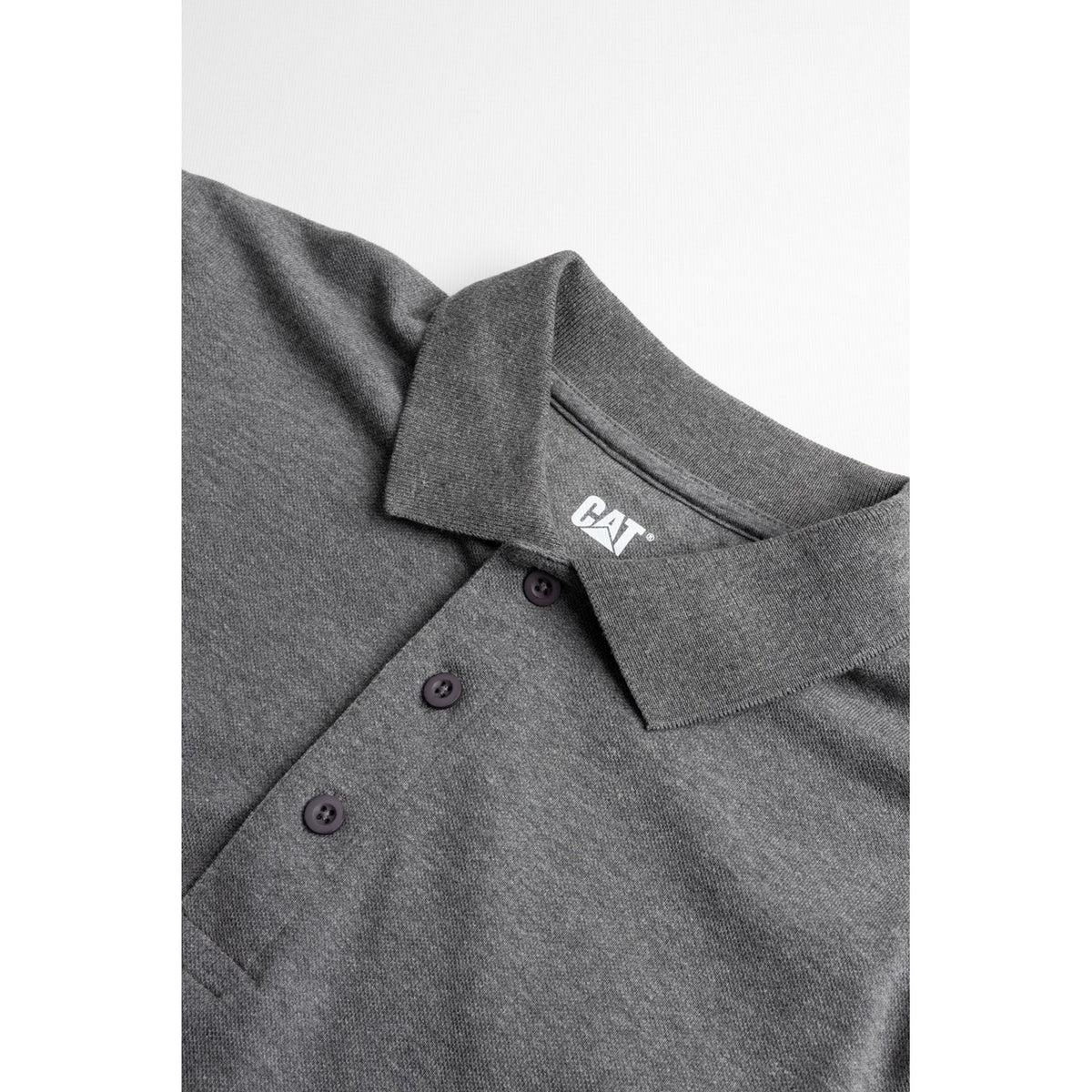 Caterpillar Mens Essentials Polo Shirt Dark Heather Grey