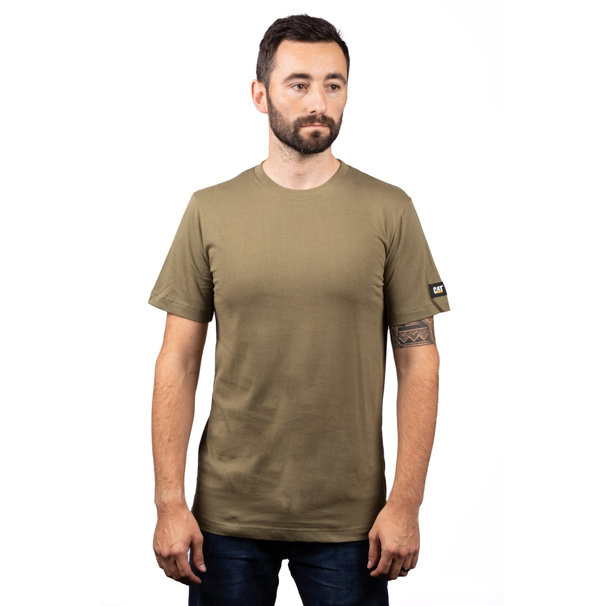 Caterpillar Mens Essentials Short-sleeve T-shirt Marsh