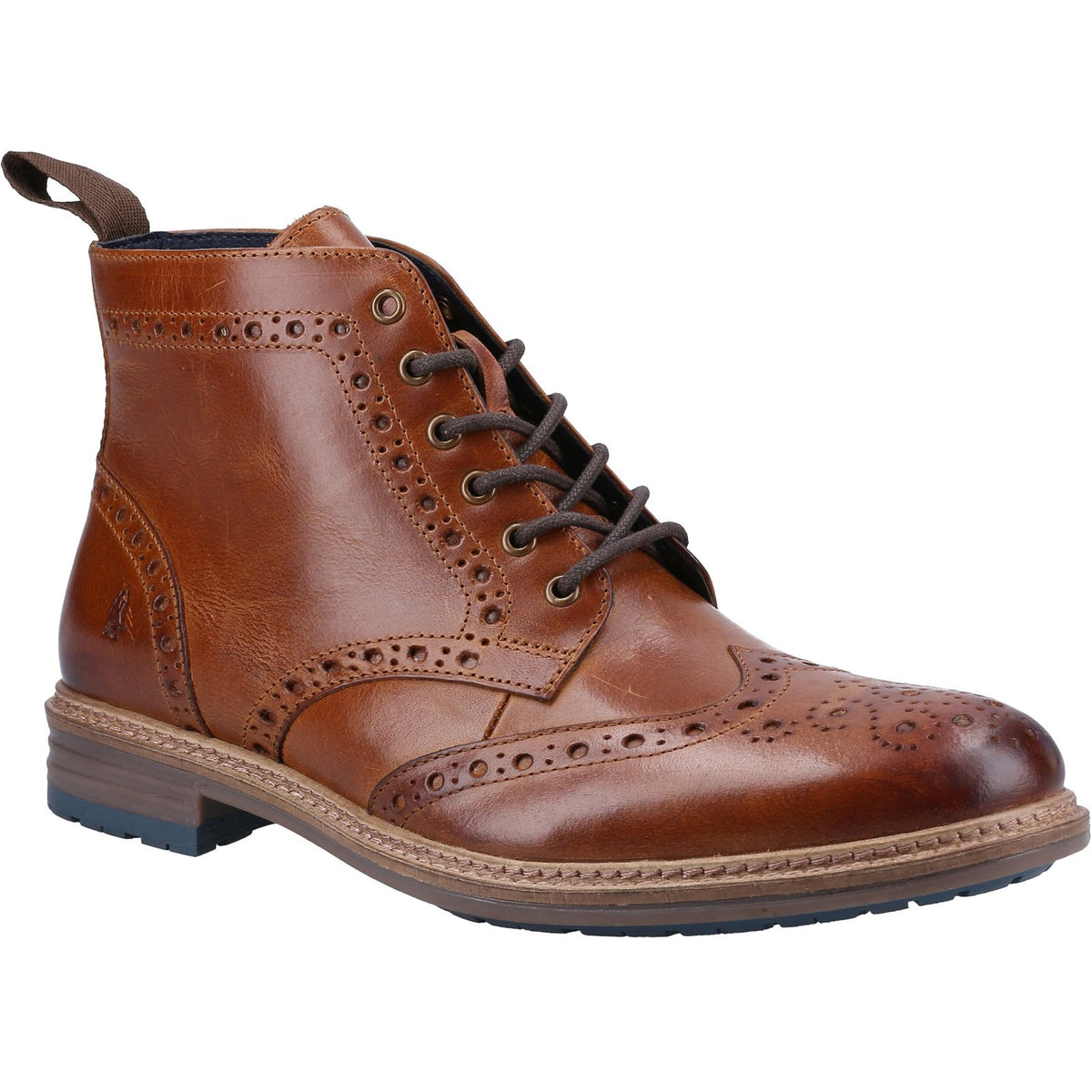 Hush Puppies Mens Joshua Brogue Boot Tan