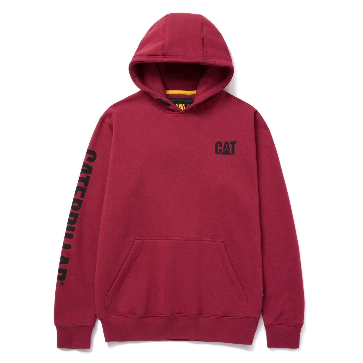 Caterpillar Mens Trademark Banner Hooded Sweatshirt Brick