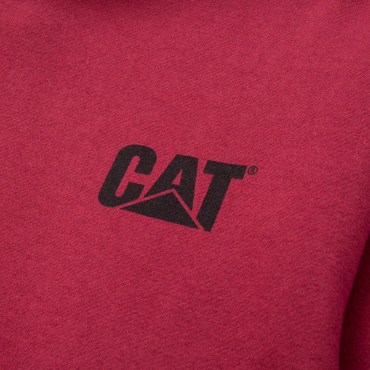 Caterpillar Mens Trademark Banner Hooded Sweatshirt Brick