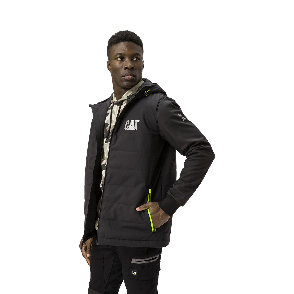 Caterpillar Mens Tech Hybrid Jacket Black