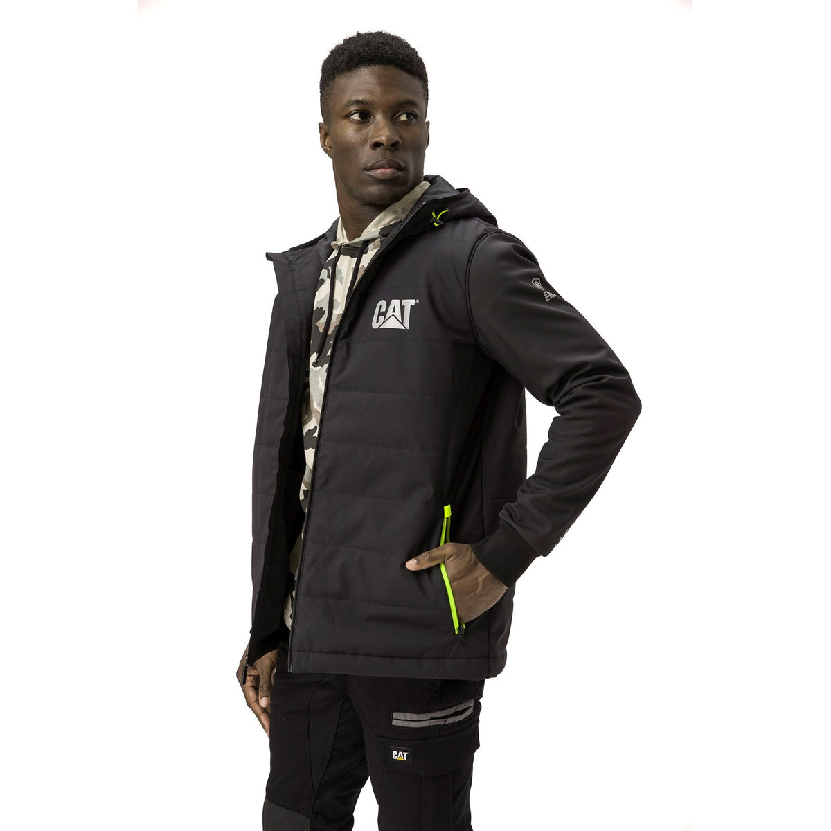 Caterpillar Mens Tech Hybrid Jacket Black