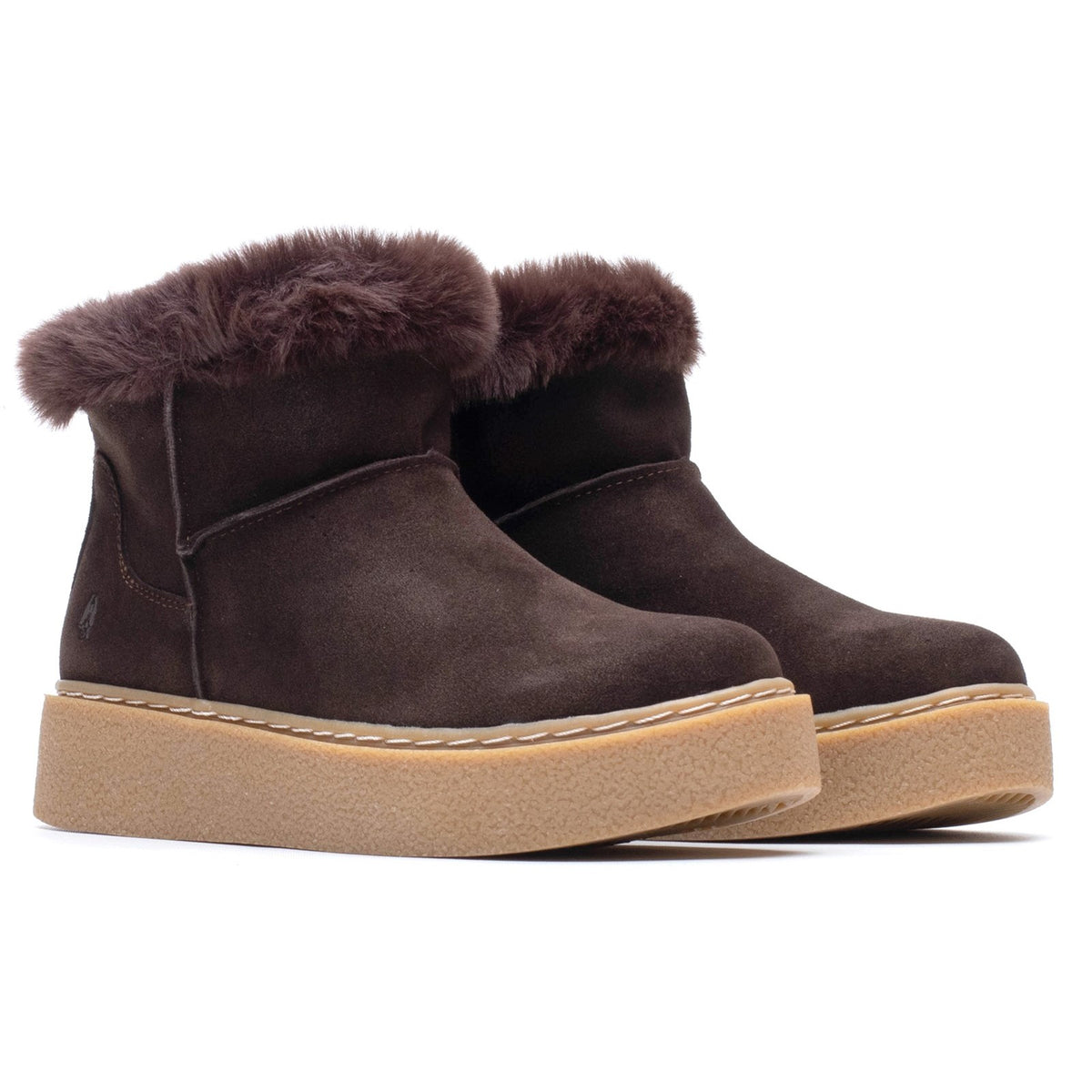 Hush Puppies Womens Becca Ankle Boots Chocolate