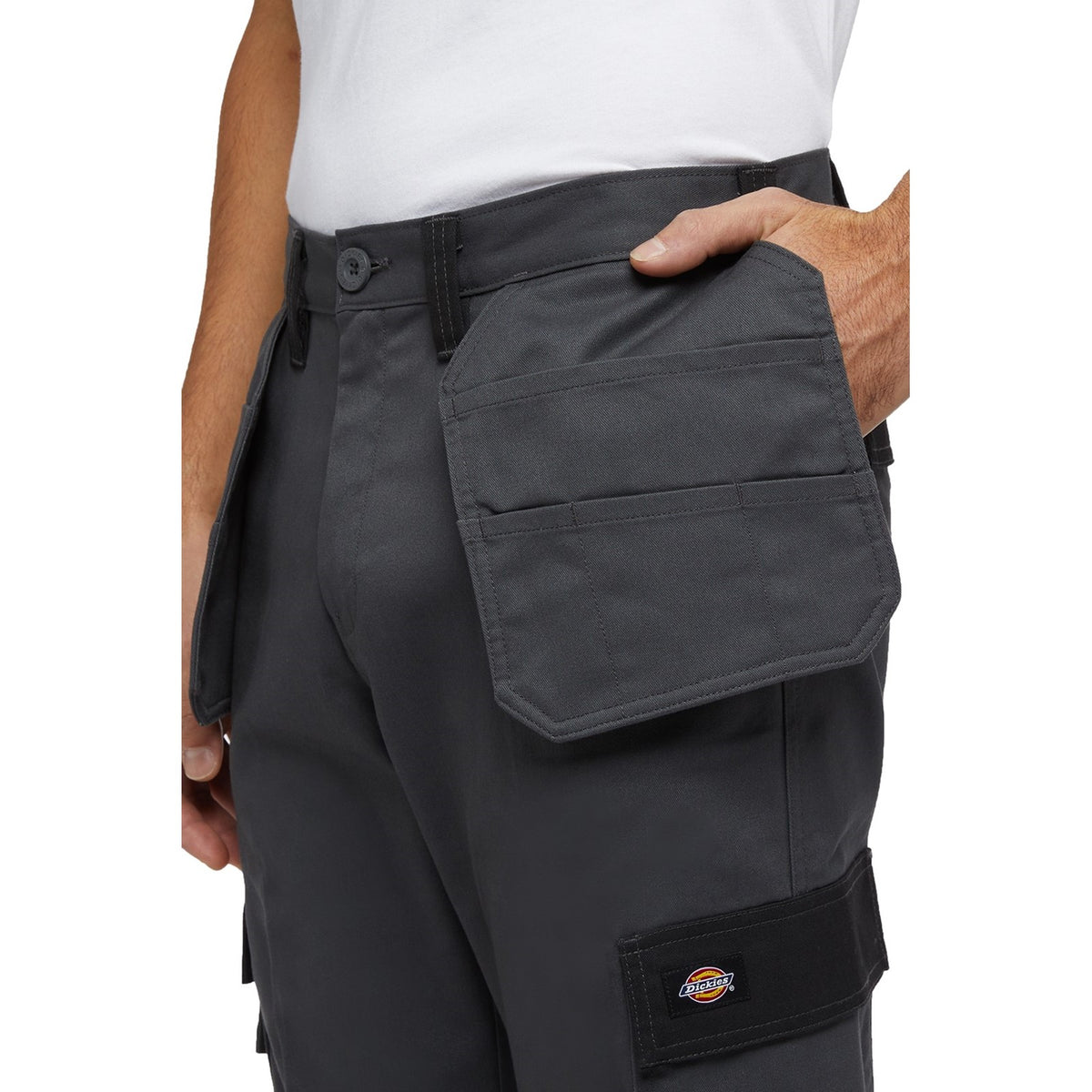 Dickies Mens Everyday Trouser with Holster Pockets 34 L-Charcoal Black