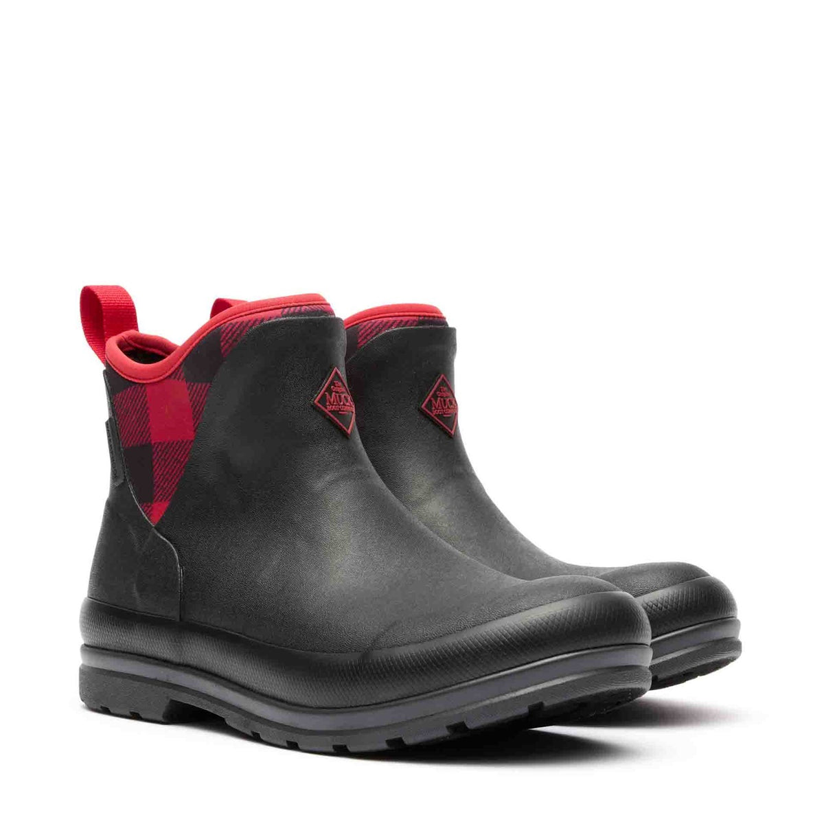 Muck Boots Womens Originals Ankle Boot Black/Buffalo Plaid