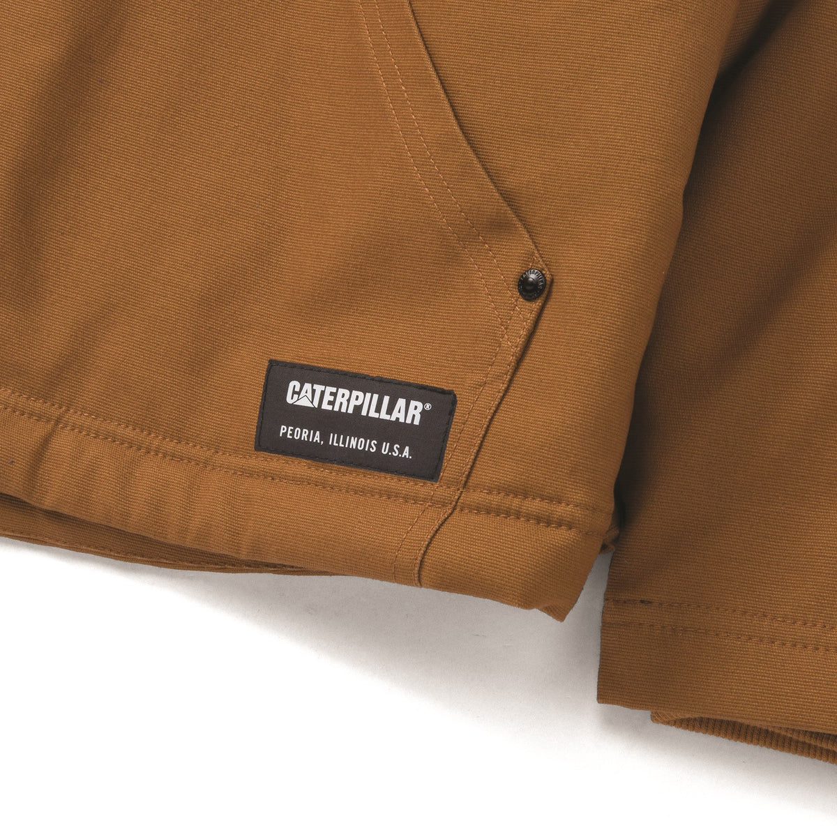 Caterpillar Mens Hooded Sherpa Lined Jacket Bronze