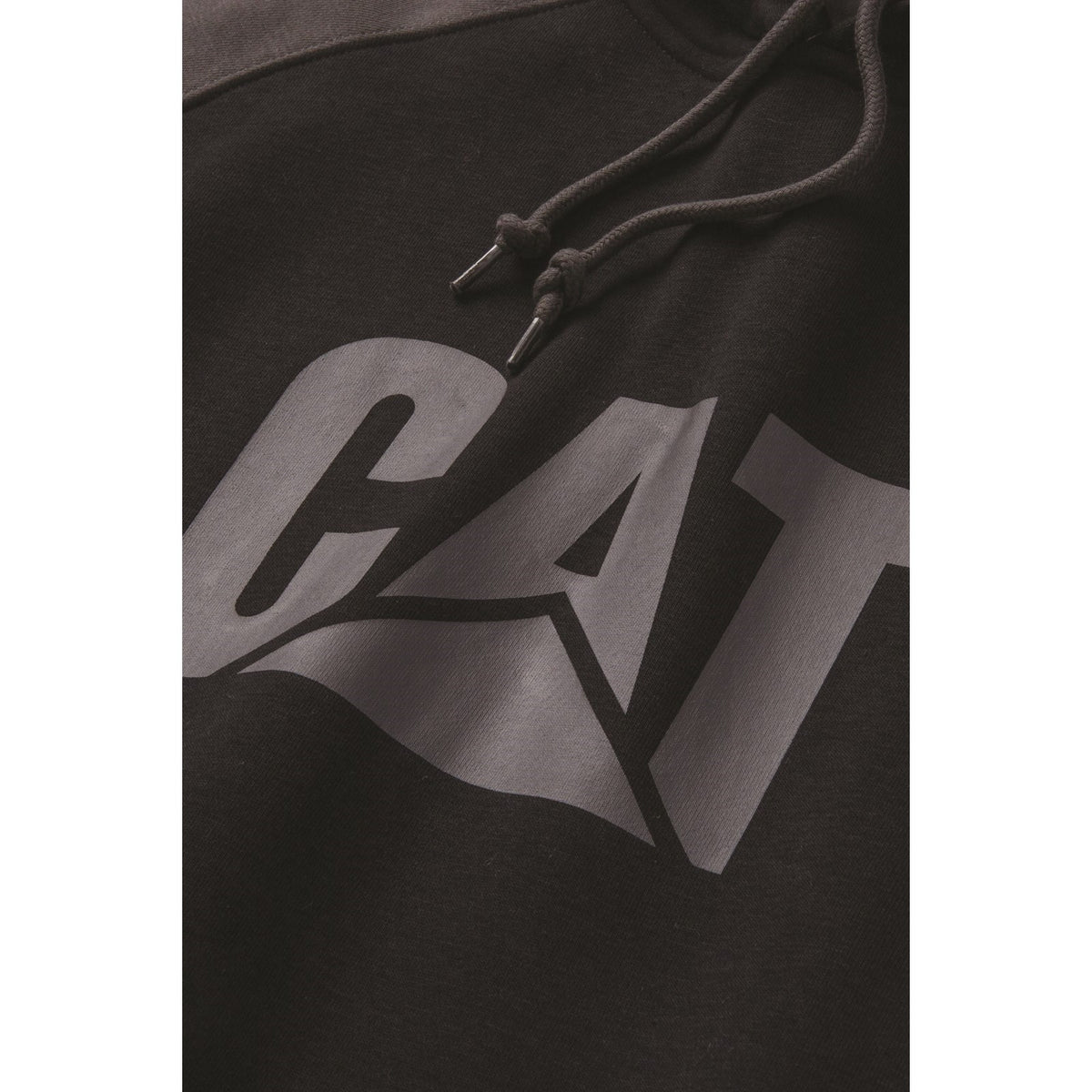 Caterpillar Mens Raglan Hooded Sweatshirt Black/Magnet