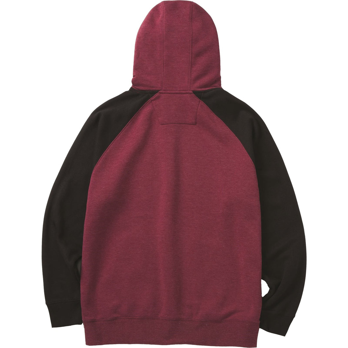 Caterpillar Mens Raglan Hooded Sweatshirt Carmenere Heather/Black
