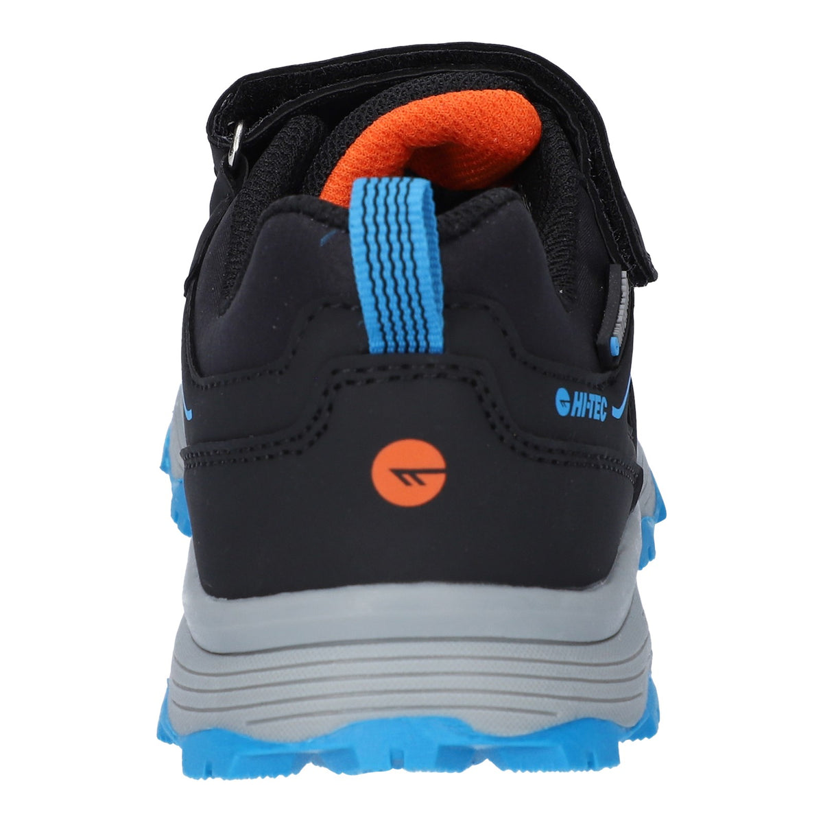 Hi-Tec Junior Kids SCRAPPY LOW WP JR Trail Shoe Black/Blue Danube/Flame