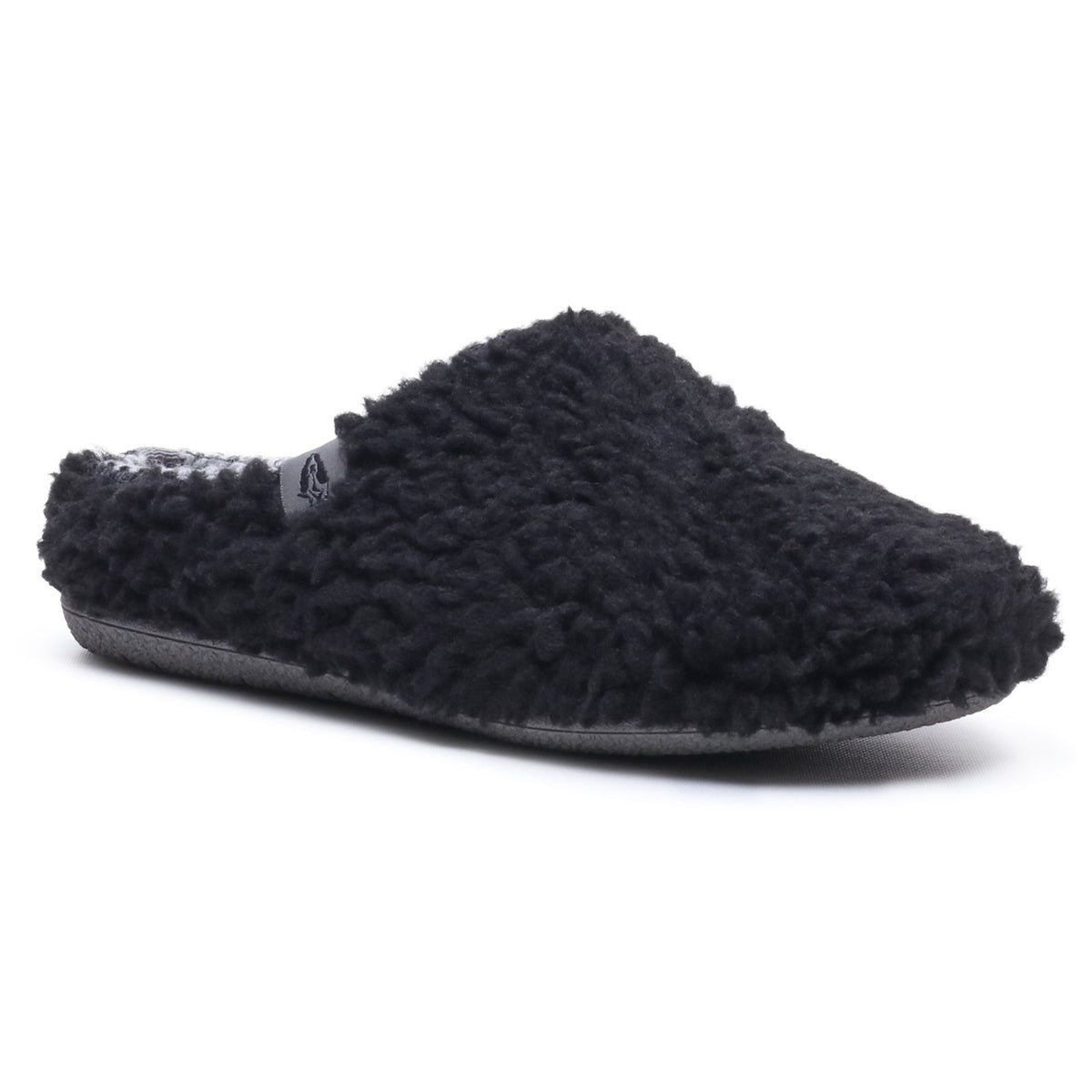 Hush Puppies Womens Good Slipper Teddy Mule Black
