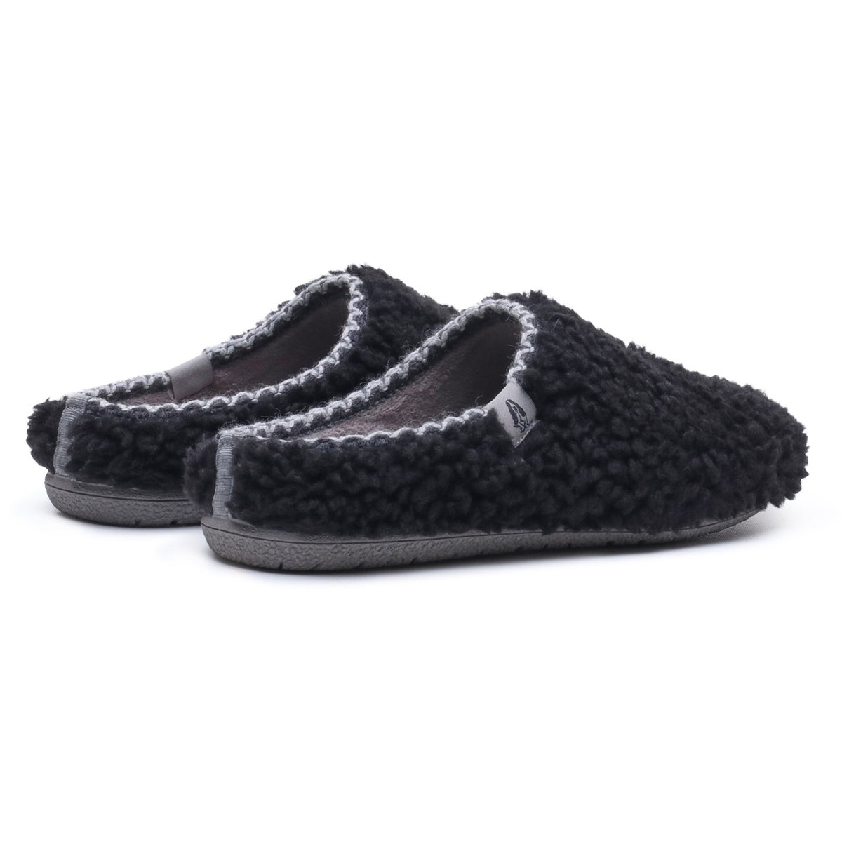 Hush Puppies Womens Good Slipper Teddy Mule Black