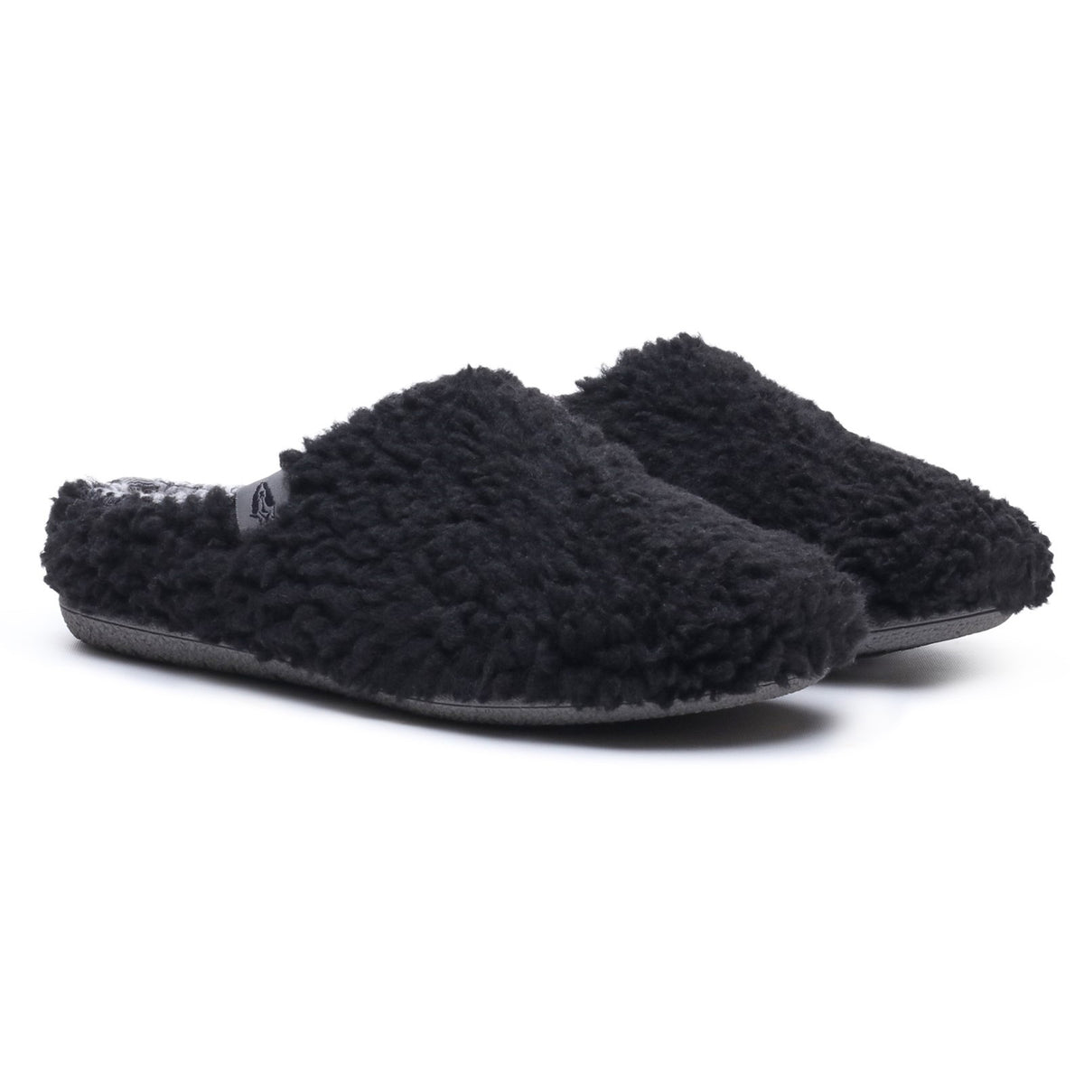 Hush Puppies Womens Good Slipper Teddy Mule Black