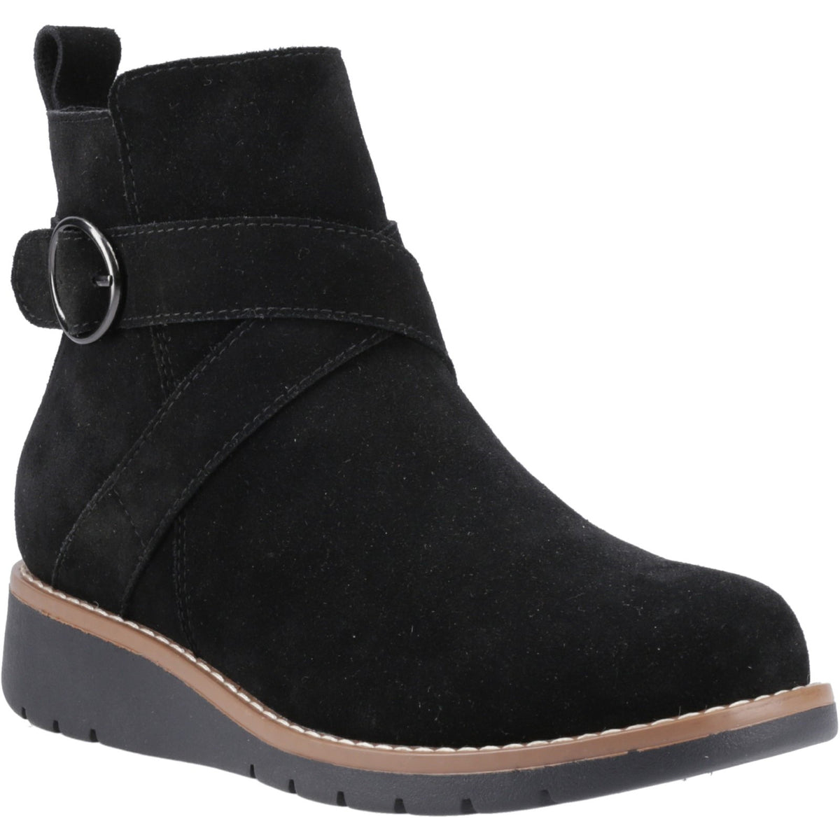 Hush Puppies Womens Lyra Buckle Boot Black