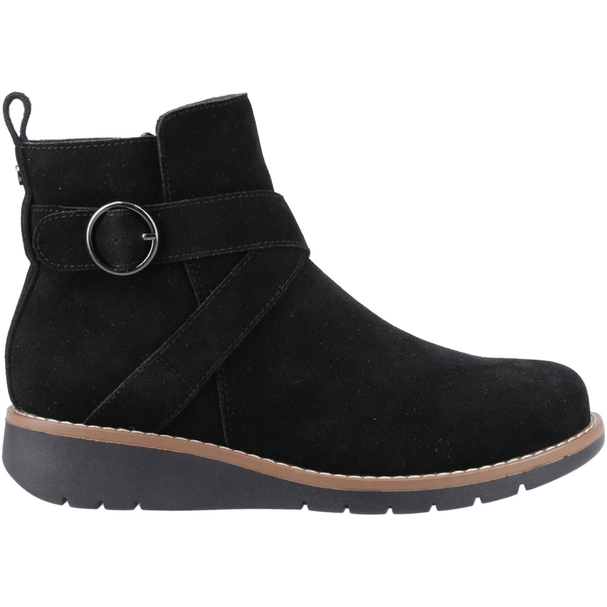 Hush Puppies Womens Lyra Buckle Boot Black