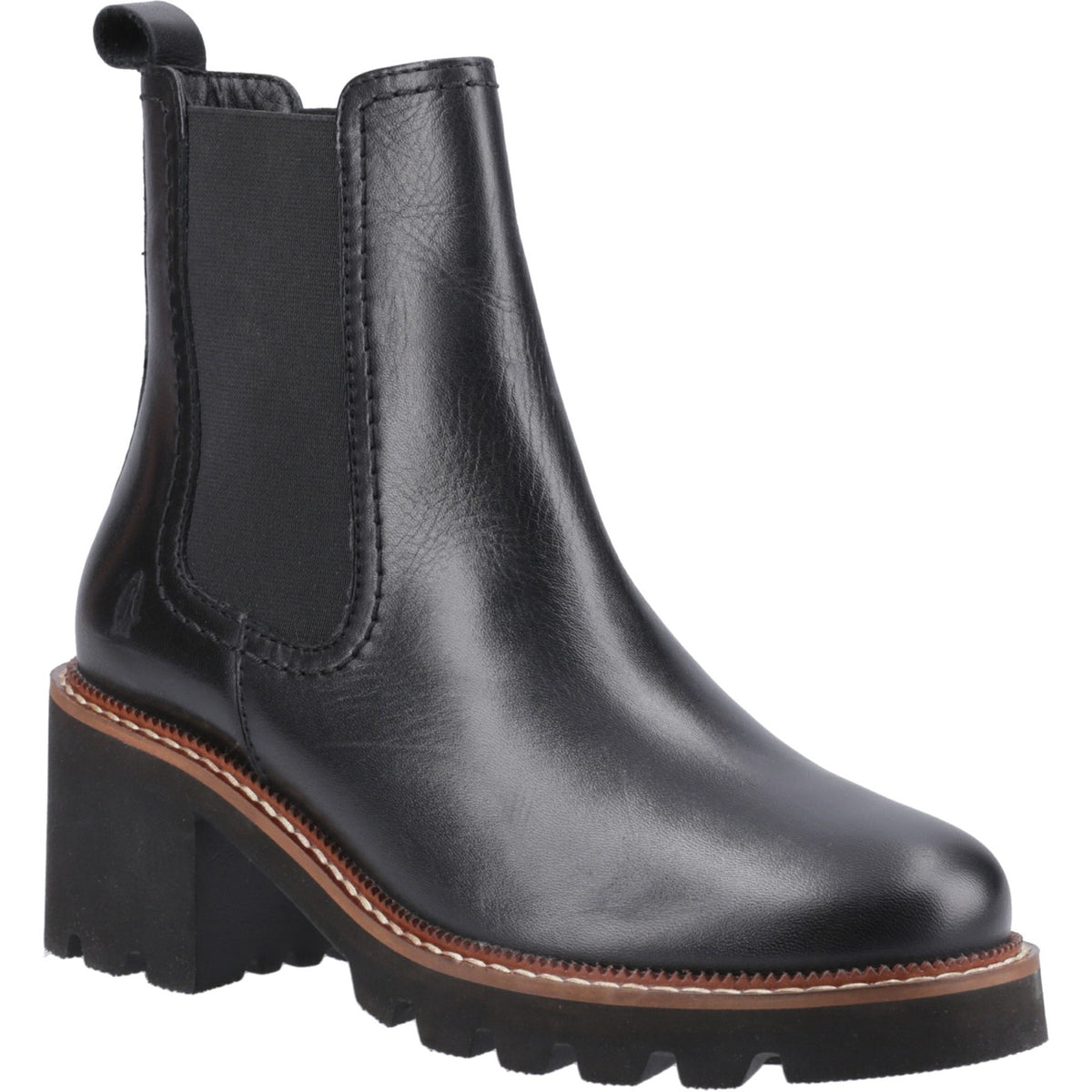 Hush Puppies Womens Gaia Chelsea Boot Black Leather