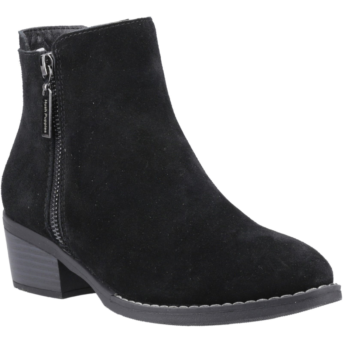 Hush Puppies Womens Ingrid Zip Boot Black