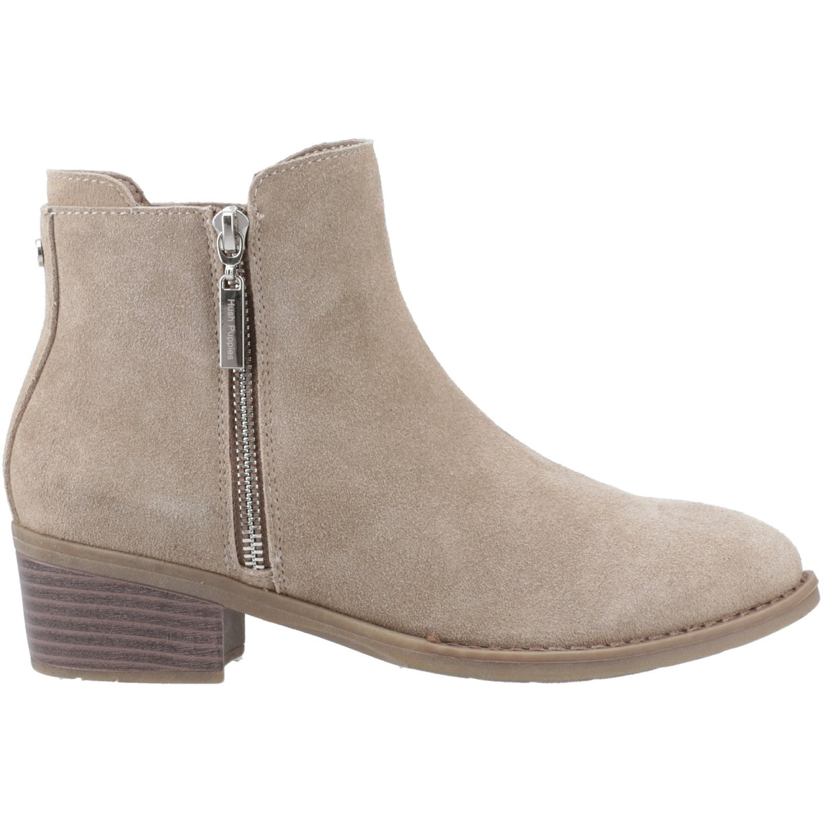 Hush Puppies Womens Ingrid Zip Boot Taupe