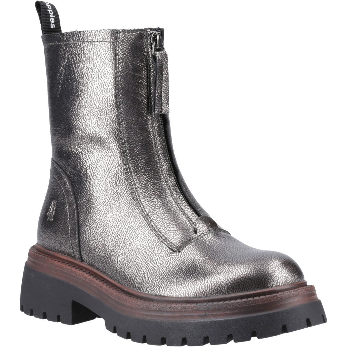 Hush Puppies Womens Roxanna Zip Boot Pewter